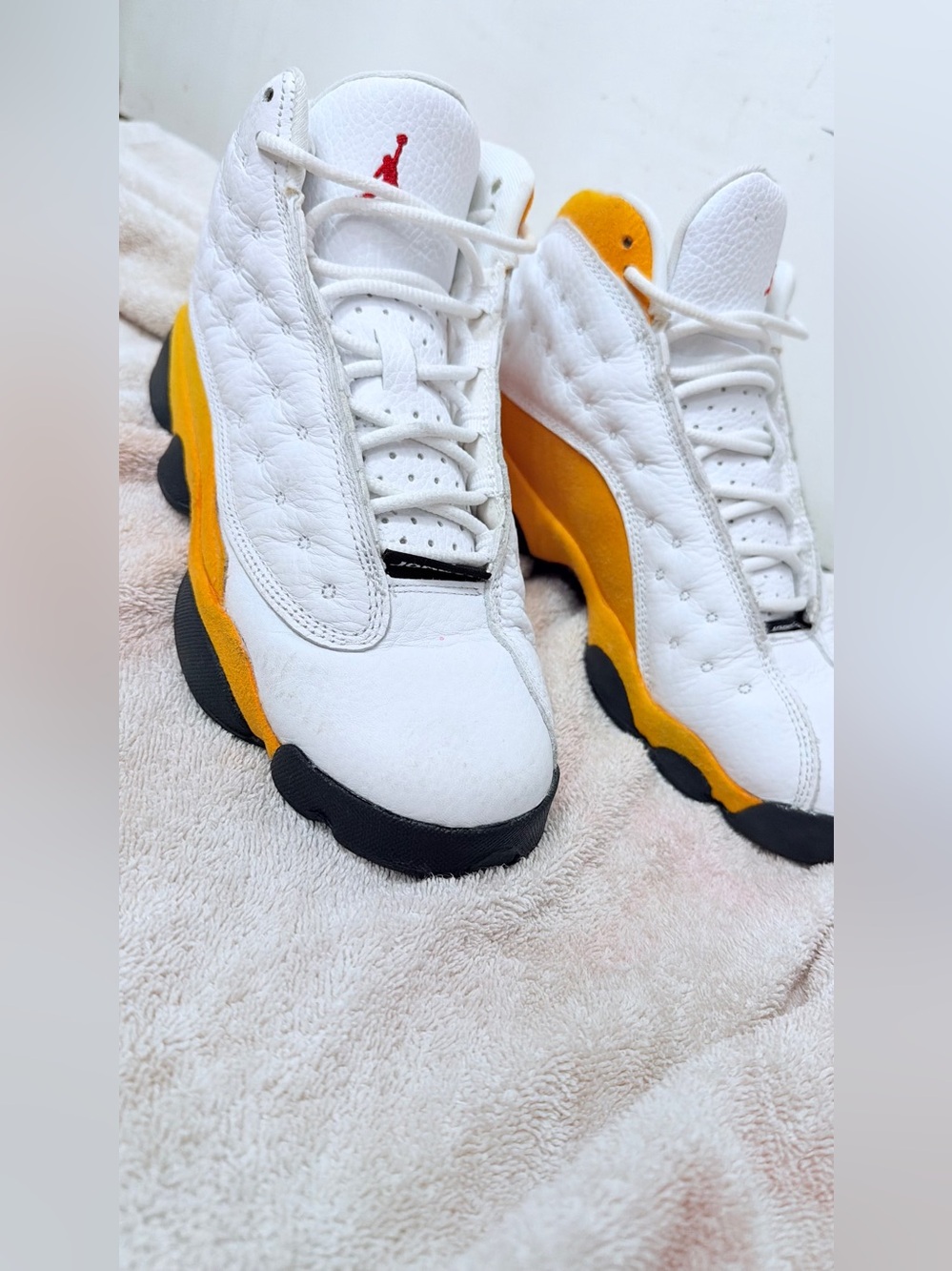 Jordan Kids White, Yellow & Black High-Top Sneakers